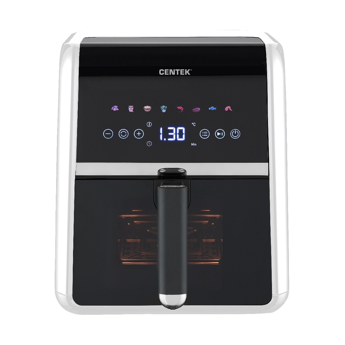Аэрогриль Centek CT-3188 черный, 1500 Вт, 5 л, сенсор, 8 программ
