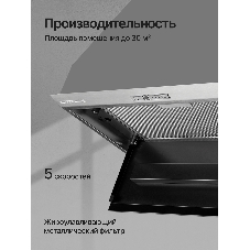 Вытяжка встраиваемая Kuppersberg Intro 60 нержавеющая сталь, 54 см, 650 куб. м/ч, 43 дБ