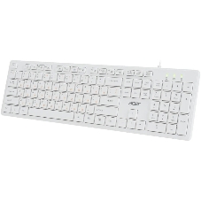 Клавиатура проводная Acer OKW123, USB, белый