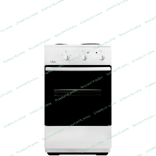 Плита электрическая Flama CE 3201 W белый, конфорок 2 шт, духовка 30 л, 50 см x 85 см x 36 см