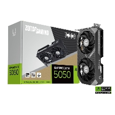 Видеокарта Zotac GAMING GeForce RTX 5050 TWIN EDGE, NVIDIA RTX 5050, 8 ГБ GDDR6, 128 бит, PCI-e 5.0, 1xHDMI, 3xDP, 2572 МГц