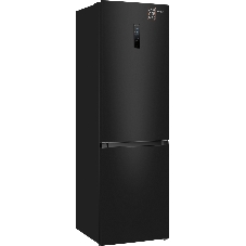 Холодильник Weissgauff WRK 2000 Total NoFrost Inverter черная нержавеющая сталь двухкамерный 240/95л морозилка снизу