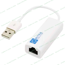 Адаптеры USB Ethernet 5bites Кабель-адаптер 5bites UA2-45-02WH USB2.0 -> RJ45 10/100 Мбит/с, 10см