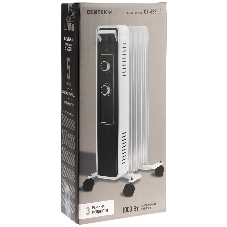 Обогреватель масляный Centek CT-6221-5 (5 секций) белый, 400/600/1000 Вт, 12,5 м2, 3 режима, термостат
