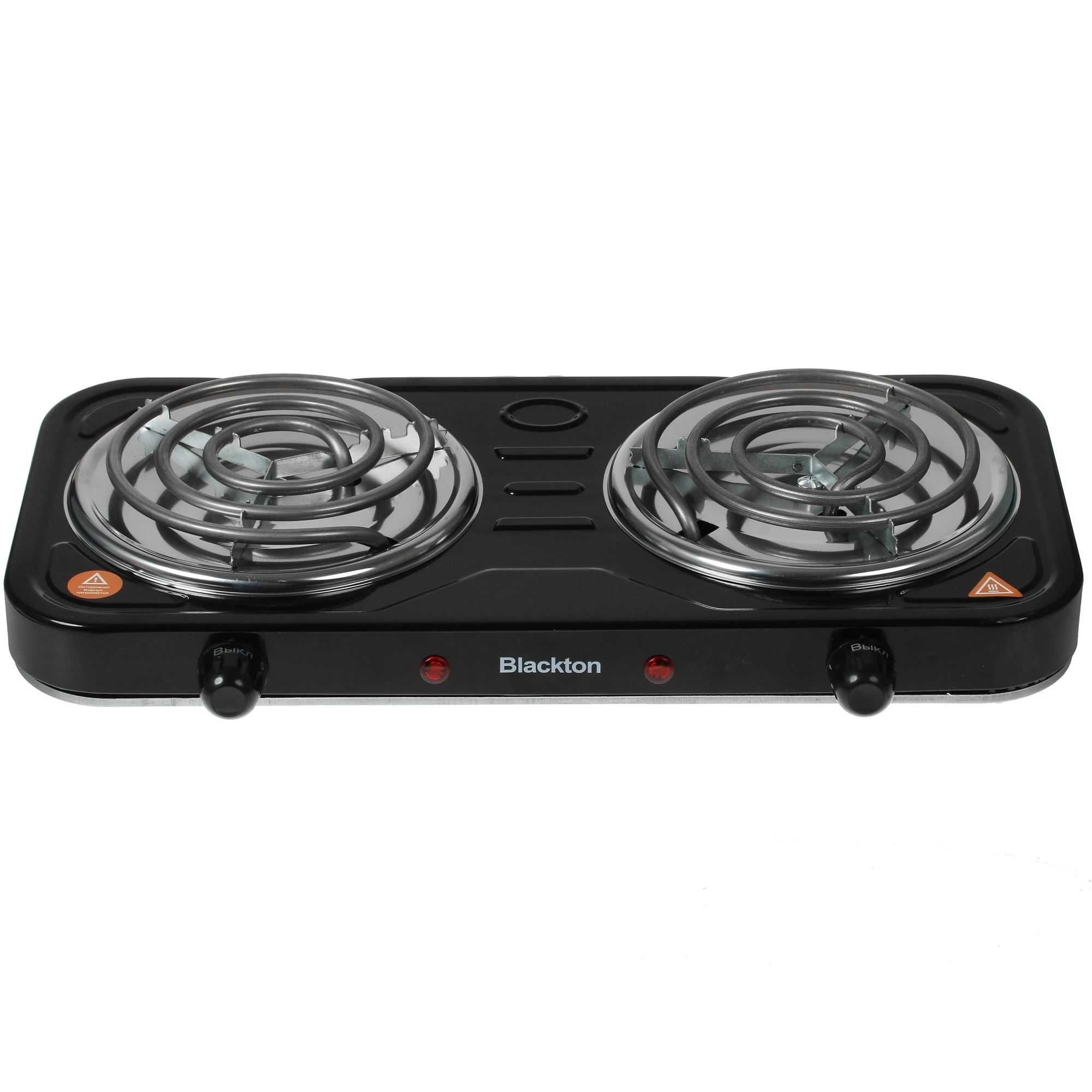 Плита настольная электрическая Blackton Bt HP206B чёрный, ТЭН, конфорки - 2, эмаль, поворотные переключатели