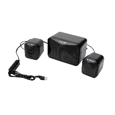 Акустическая система 2.1 Gembird SPK-21R, 11Вт, пластик, рег.громкости, RGB подсветка, черный