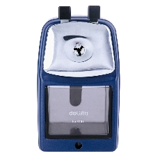 Точилка для карандашей механическая Deli 71156BLUE, 1 отверстие, металл, синий