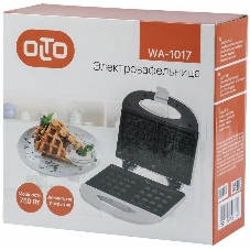 Вафельница OLTO WA-1017 750 Вт, антипригарное покрытие, защита от перегрева, белый
