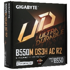 Материнская плата Gigabyte B550M DS3H AC R2, AM4, AMD B550, 4xDDR4, 4xSATA, 2xM.2, 1xPCIe 4.0 x16, 1xPCIe 3.0 x4, 1xPCIe 3.0 x1, 1xDP, 1xHDMI, 1x1Gb LAN, Wi-Fi, Bluetooth 5.0, 4xUSB-A 5Gbps, 2xUSB-A 2.0, 3x3.5 мм, 7.1, mATX