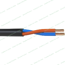 Кабель акустический 300 м, 16 AWG ССА, 1,5 мм2, диаметр 8мм, омедненный алюминий, 30 x 0.25 мм, черный, бухта