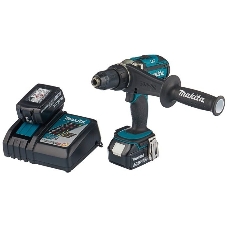 Дрель Makita DDF451RFE аккумуляторная DDF451RFE 18В,2х3Ач Li-ion,БЗП-13мм,0-300\600\1700об\м,80\40Нм,2.1кг,чем