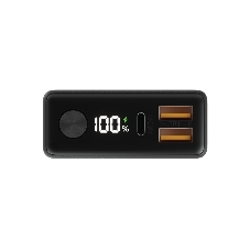 Портативный аккумулятор OLMIO QX-10, 10000mAh, 22.5W, QuickCharge3.0/PowerDelivery, LCD, графитовый