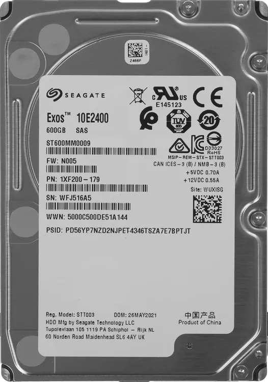 Жесткий диск HDD Seagate Enterprise Performance 600Gb 10000rpm SAS 128Mb 2.5