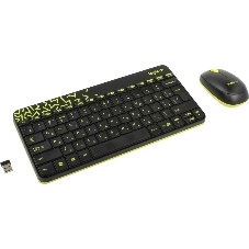 Комплект клавиатура+мышь Logitech MK240 Nano беспроводной, USB, 1000 DPI, чёрный