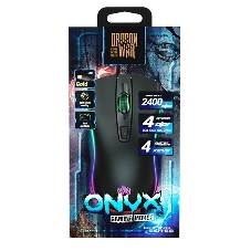 Мышь проводная Qumo Onyx RGb M73 черный, 2400 dpi, USB, кнопки - 4