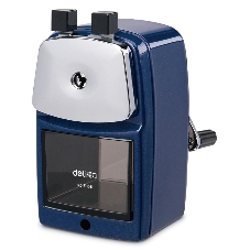 Точилка для карандашей механическая Deli 71156BLUE, 1 отверстие, металл, синий