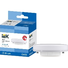 Лампа светодиодная T75 таблетка 15Вт 230В 6500К GX53 IEK LLE-T80-15-230-65-GX53 Лампа светодиодная T75 таблетка 15Вт 230В 6500К GX53 IEK LLE-T80-15-230-65-GX53
