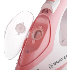 Промо_Утюг-отпариватель BRAYER 4080BR, 1950, Вт. керамич, под.пар 25г/мин 250 мл, съем.щетка