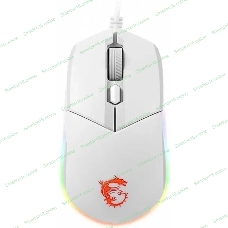 Мышь проводная MSI Clutch GM11 белый, 5000 dpi, USB, кнопки - 6