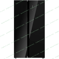 Холодильник Maunfeld MFF177NFB Slim Inverter черный двухкамерный 352/198л морозилка слева, No Frost, Side by Side