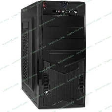 Компьютерный корпус Miditower ExeGate CP-601-UNS400 (ATX, БП UNS400 с вент. 12см, 2*USB, аудио, черный)