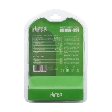 Мышь беспроводная HIPER HOMW-091 черный, 1600 dpi, радиоканал, USB, кнопки - 4