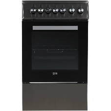 Плита электрическая Beko FSS57100GX серебристый, конфорок 4 шт, духовка 60 л, 50 см x 85 см x 60 см