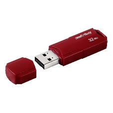 Флешка USB SmartBuy CLUE Burgundy (SB32GbCLU-BG), 32Gb, USB 3.1, R/W 40/25, красный