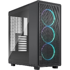 Корпус Fractal Design Epoch Black TG RGB Light Tint, Midi-Tower, чёрный, 3 x 120 мм