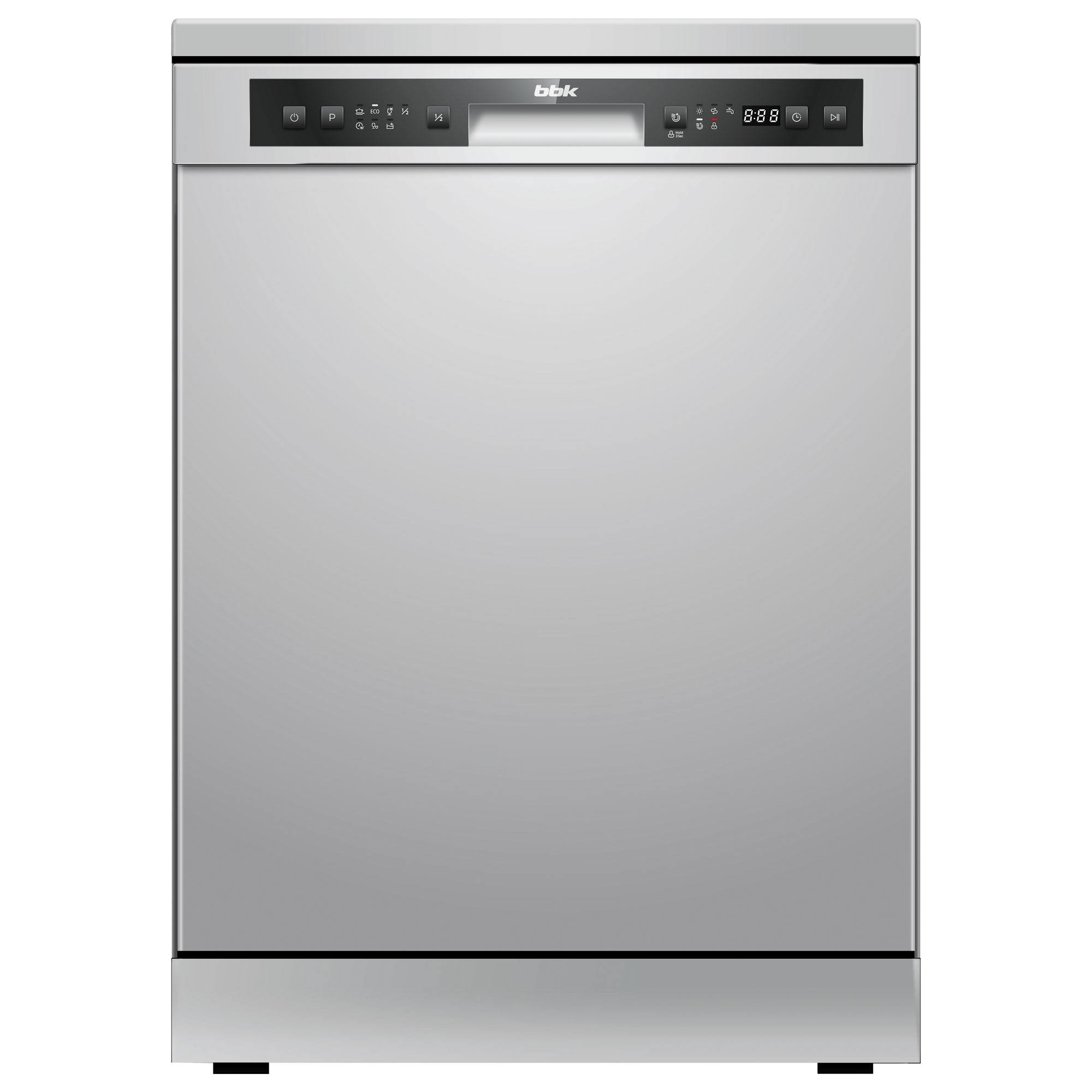 Посудомоечная машина BBK 60-DW120D, серебристый, 59.8 см, 12 компл., сушка конденсационная, 49 дБ, класс A++