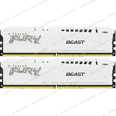 Оперативная память Kingston Fury Beast, DDR5, 32Gb (2x16Gb), 5600MHz, CL40, DIMM, с радиатором, белый