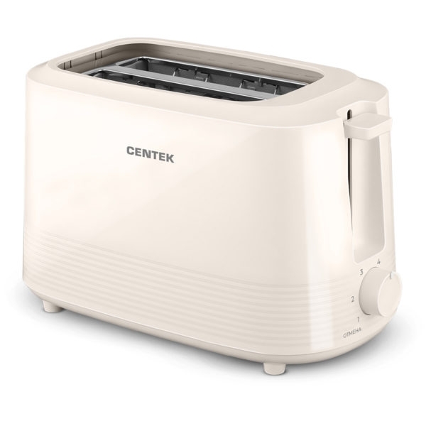 Тостер Centek CT-1433 слоновая кость, 750 Вт, 2 слота