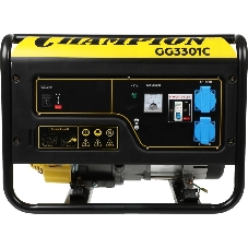 ГенераторCHAMPION GG3301C (2,8/3,1кВт 6лс 15л46кг высокий пусковой ток, 7кВт), шт