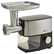 Мясорубка электрическая DELTA LUX DE-602MS черный, 3600 Вт, 2.5 кг/мин, реверс, защита от перегрузки, насадки - 6