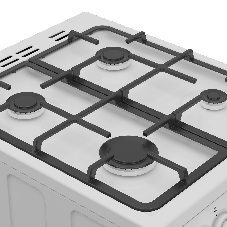 Плита комбинированная Hotpoint HSG5F2HB белый, конфорок 4 шт, духовка 60 л, 50 см x 85 см x 60 см
