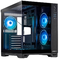 Компьютерный корпус Chieftec Visio черный без БП ATX 2x80мм 4x120мм 2x140мм 1xUSB 2.0 2xUSB 3.0 audio bott PSU