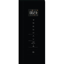 Встраиваемая микроволновая печь Gorenje BM201SG3BG, 20 л, 5 уровней мощности, 8 автопрограмм, сенсорное управление, дисплей, гриль, поворотный стол, AquaClean, автоменю черный