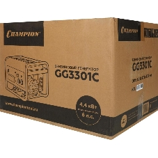 ГенераторCHAMPION GG3301C (2,8/3,1кВт 6лс 15л46кг высокий пусковой ток, 7кВт), шт