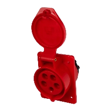 Розетка стационарная для скрытой установки PPC 425 3Р+РЕ+N 32А 380В IP44 Jazzway