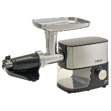 Мясорубка электрическая DELTA LUX DE-602MS черный, 3600 Вт, 2.5 кг/мин, реверс, защита от перегрузки, насадки - 6