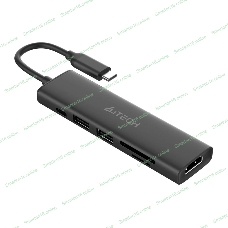 Разветвитель USB-C A4Tech DST-60C 2порт. серый