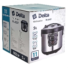 Мультиварка DELTA DL-6527 черная: 900 Вт,5л, 11 ПРОГРАММ (4)