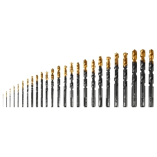 Набор сверл по металлу Denzel 1-13 мм, HSS-Tin, Golden Tip, 25 шт