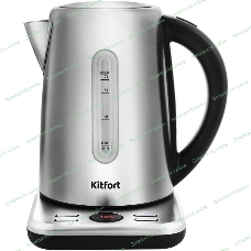 Чайник электрический Kitfort КТ-661 1.7л. 2200Вт черный/серебристый (корпус: металл)