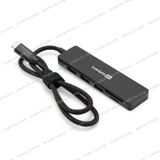 USB-концентратор 4-в-1 ExeGate DUB-2213C/CR (кабель-адаптер USB Type-C --> 2xUSB2.0+ 1xUSB3.0+Card Reader, Plug&Play, черный)