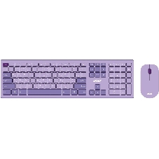 Комплект клавиатура + мышь Acer OCC205 беспроводной USB, 1200 dpi, фиолетовый