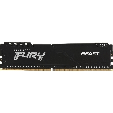 Оперативная память Kingston Fury Beast, DDR4, 16GB (1x16GB), 3200MHz, CL16, DIMM, с радиатором, черный