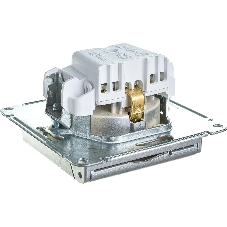 Механизм розетки 1-м СП AtlasDesign 16А IP20 с заземл. защ. шторки с крышкой алюм.