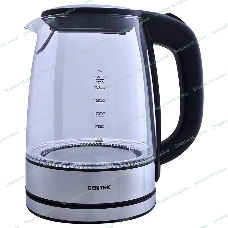Чайник электрический Centek CT-0030 черный стекло 1.7 л, 2200 Вт, внутр. LED подсветка, защита от вкл б/воды