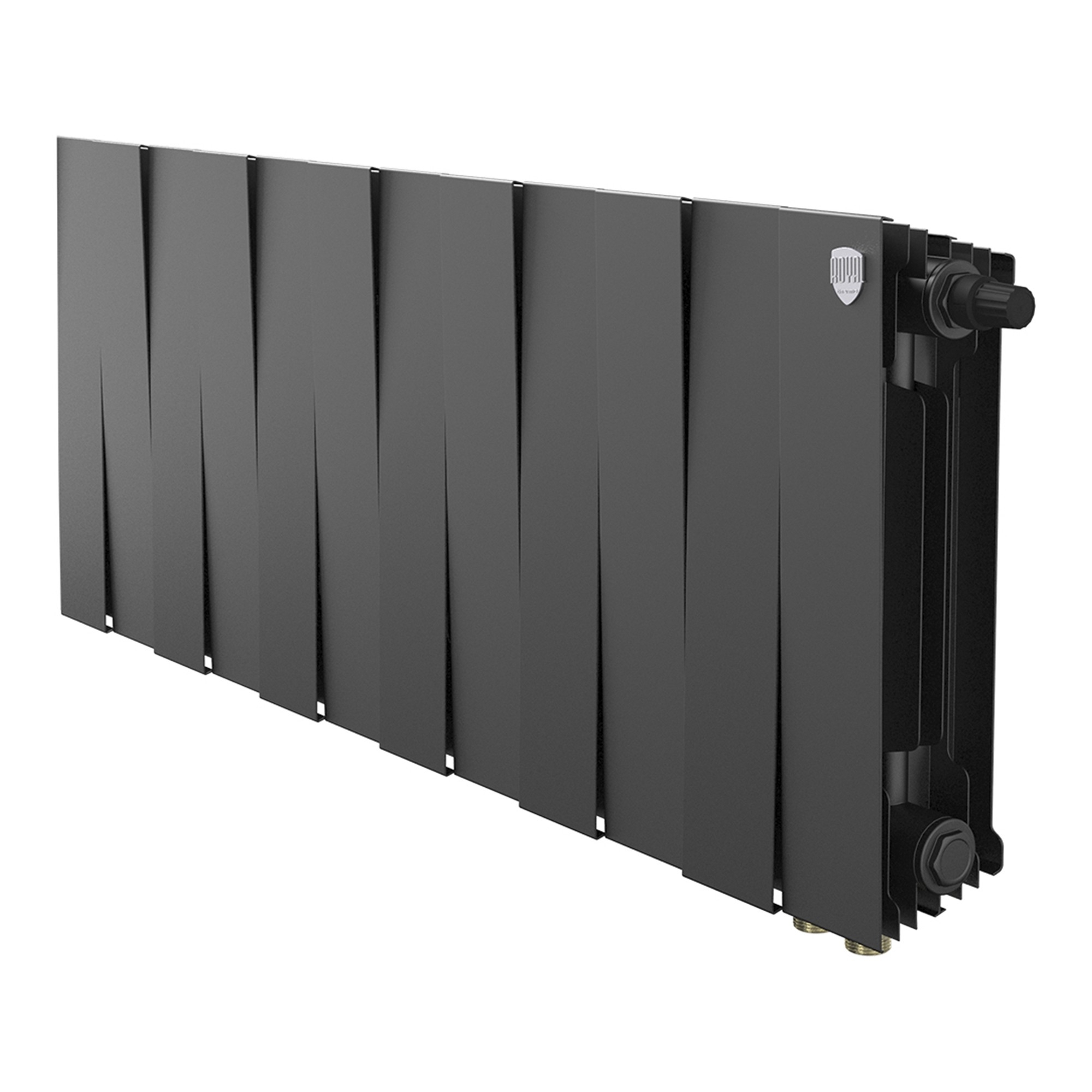Радиатор биметаллический Royal Thermo PianoForte 300 черный VR80 - 12 секц.